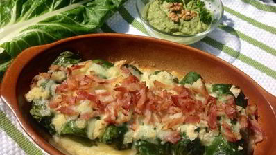 запеченные голубцы из мангольда