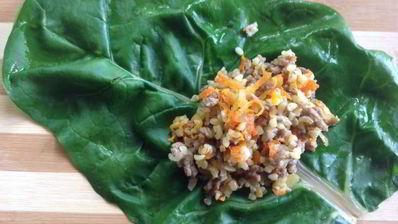 запеченные голубцы из мангольда