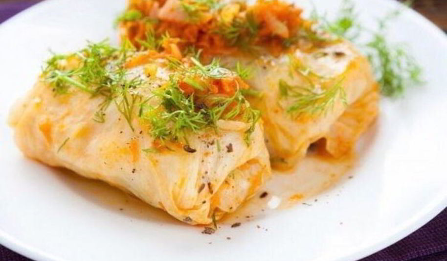 Рецепт запеченных голубцов с зеленой гречкой и тофу