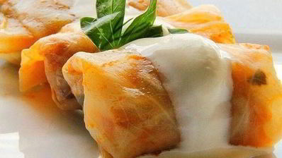 запеченные голубцы с зеленой гречкой и тофу