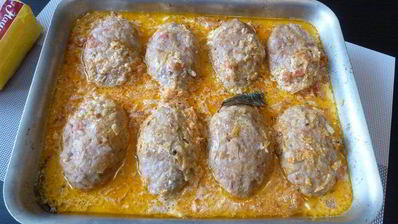 запеченные ленивые голубцы с квашеной капустой