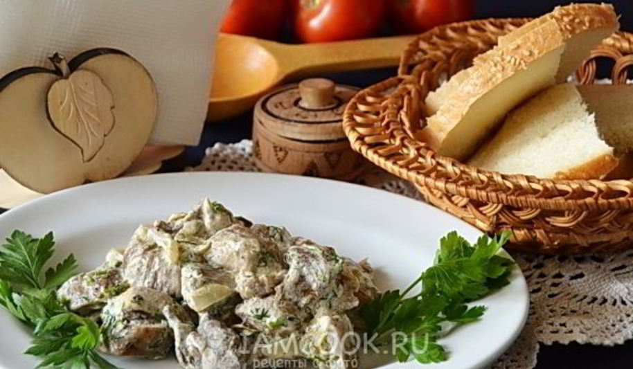 Рецепт белых грибов в сметане