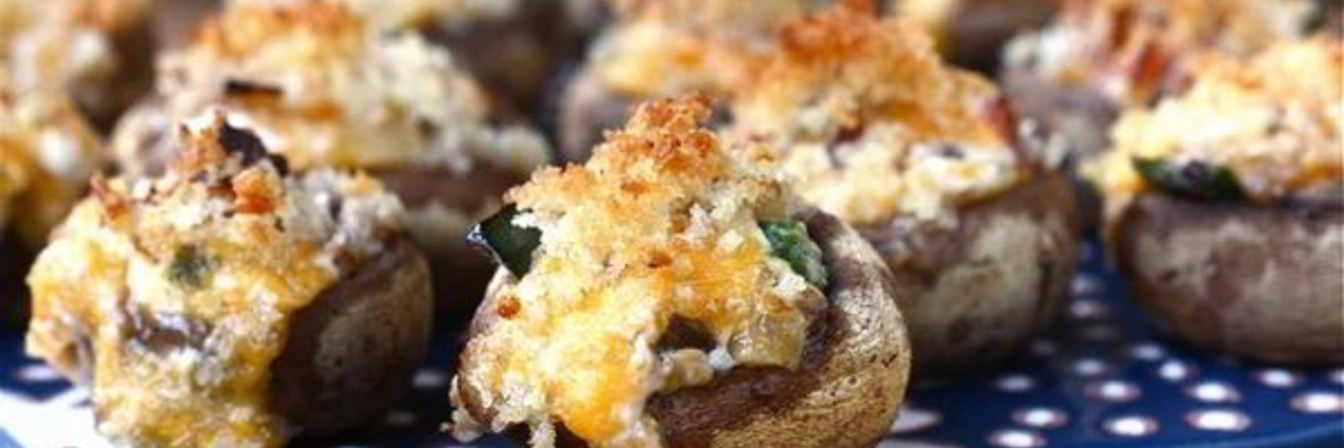 Фаршированные шампиньоны с пепперони