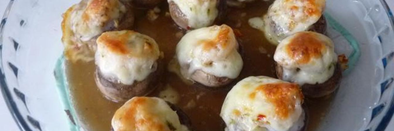 Грибы с креветками и сыром