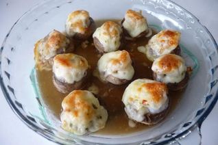 Грибы с креветками и сыром