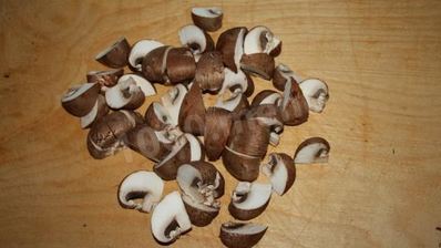 грибы с ветчиной