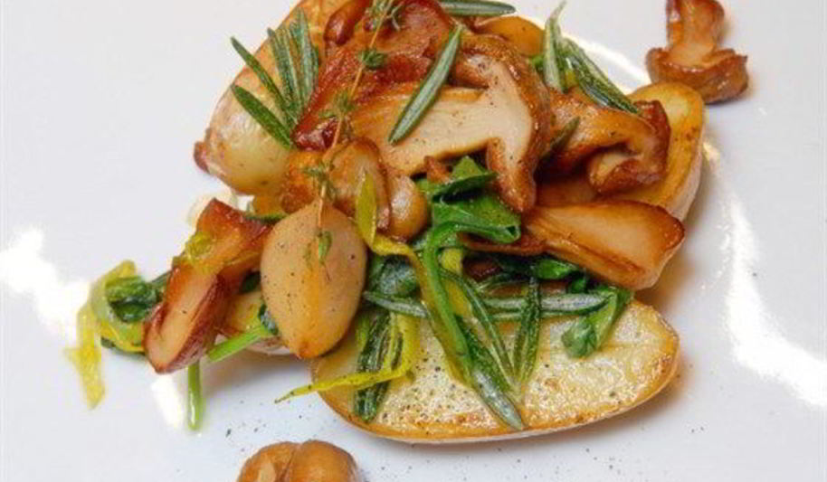 Рецепт лесных грибов в сливочном масле, шерри и лимоне