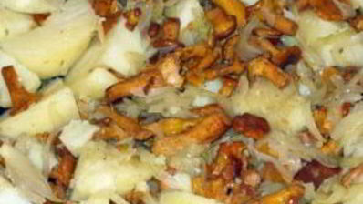 лисички с картошкой жареные