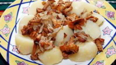 лисички с картошкой жареные