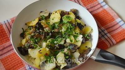 подберезовики жареные с картошкой