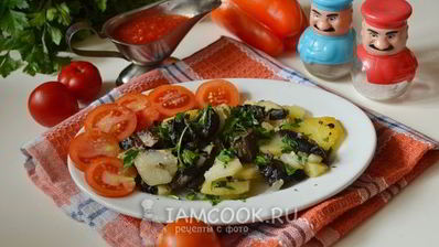 подберезовики жареные с картошкой