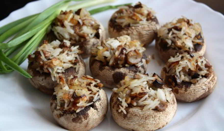Рецепт постных фаршированных шампиньонов