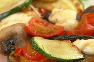 Шампиньоны с брынзой