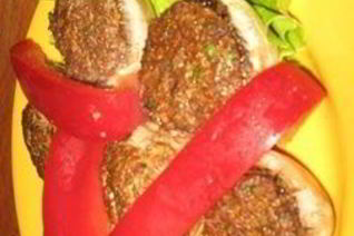 Шампиньоны с сыром и орехами