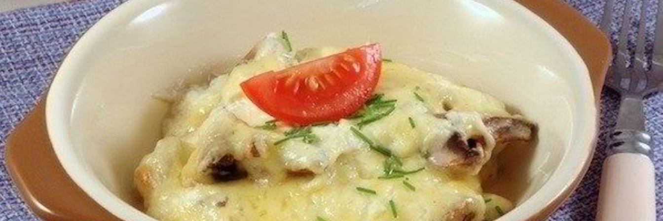 Шампиньоны с сыром в духовке