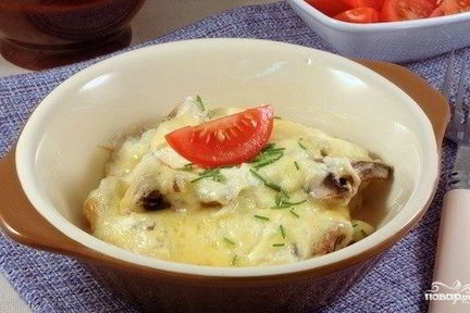 Шампиньоны с сыром в духовке