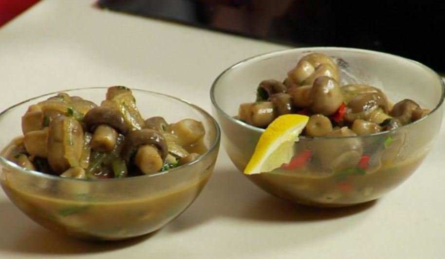 Рецепт шампиньонов в хересе