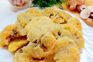 Шампиньоны в хрустящем кляре