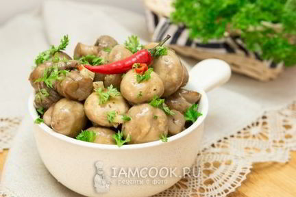 Шампиньоны в медовом маринаде