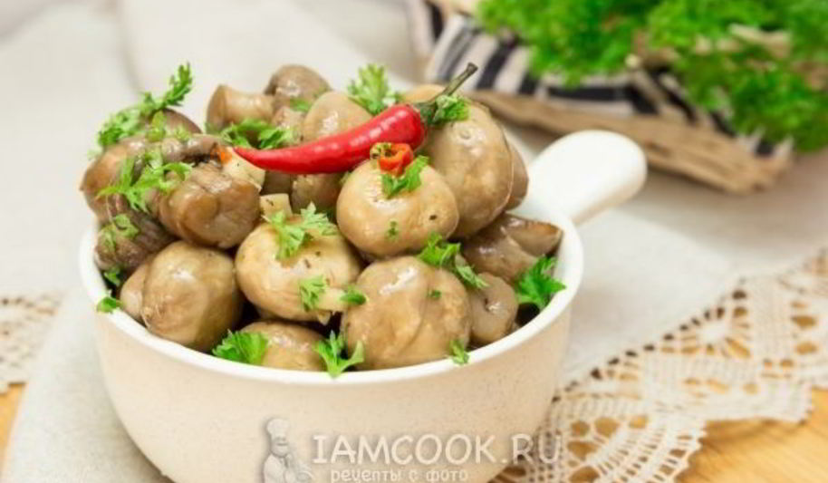 Рецепт шампиньонов в медовом маринаде