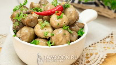 шампиньоны в медовом маринаде