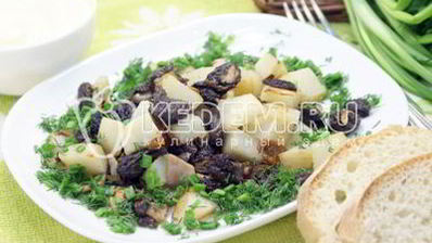 сморчки жареные с картофелем