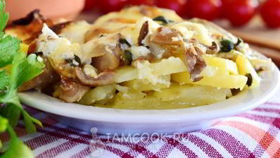 вешенки с картошкой в духовке