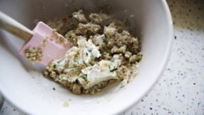 запеченные грибы с начинкой