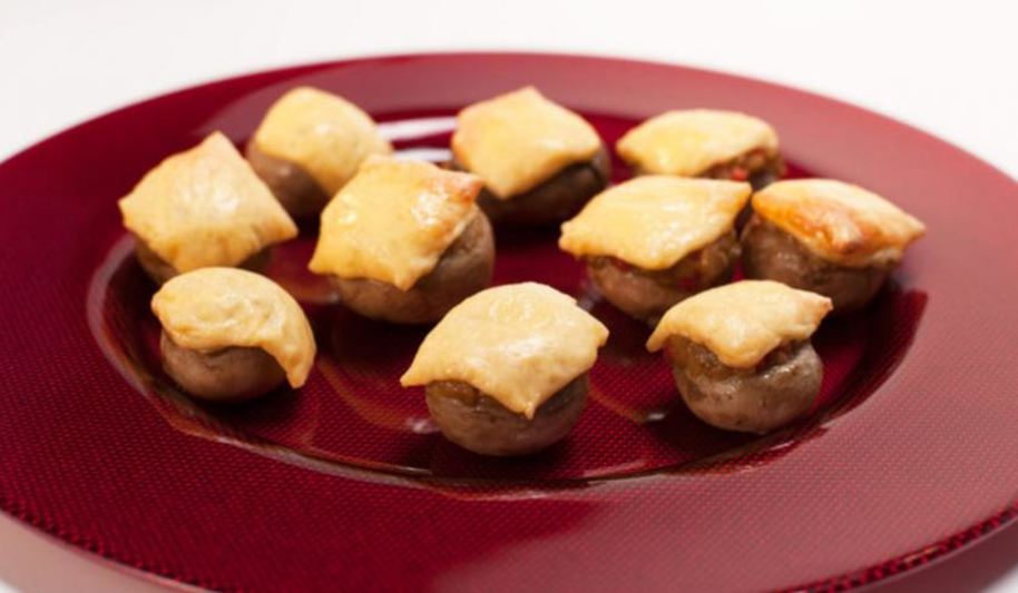 Рецепт запеченных шампиньонов с овощной икрой