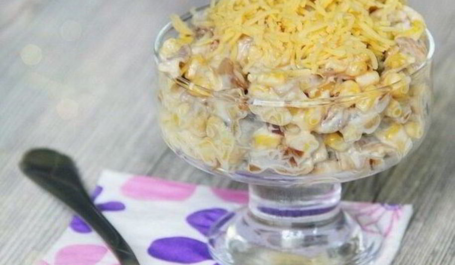 Рецепт жаренных грибов с сыром и кукурузой