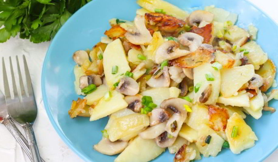 Рецепт жареных грибов с картошкой на сковороде