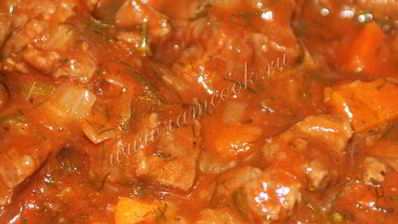 гуляш из говядины с подливкой