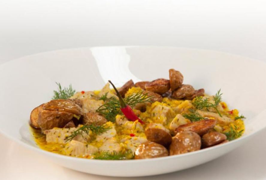 Гуляш из индейки в кукурузном соусе