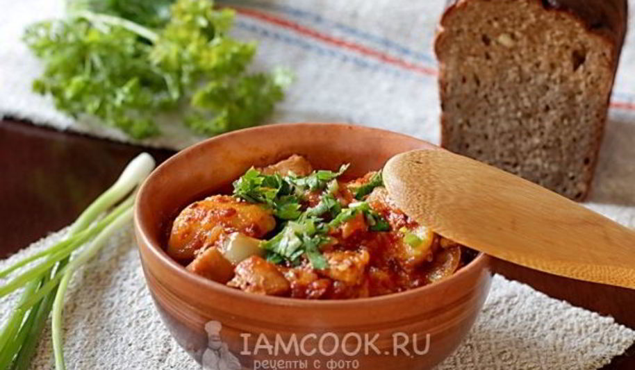 Рецепт гуляша из куриного филе