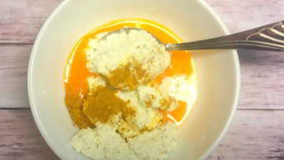 гуляш из курицы с пюре из цветной капусты