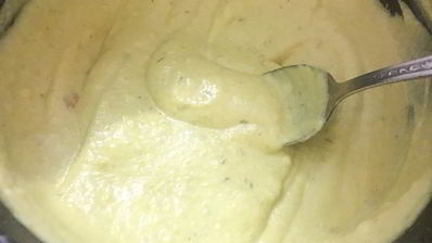 гуляш из курицы с пюре из цветной капусты