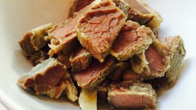 гуляш из отварного мяса