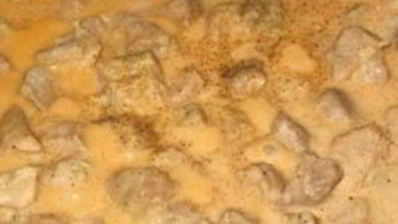 гуляш из свинины со сливками