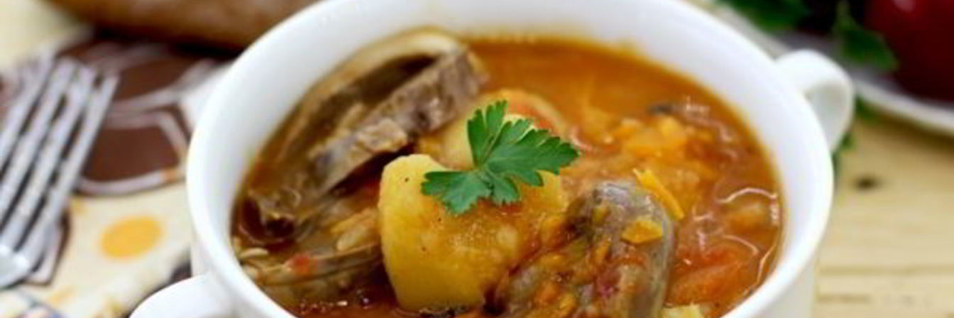 Гуляш из свиного сердца