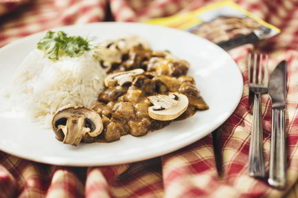 Гуляш с лесными грибами