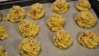 картофельное пюре с ветчиной