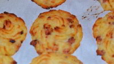 картофельное пюре с ветчиной