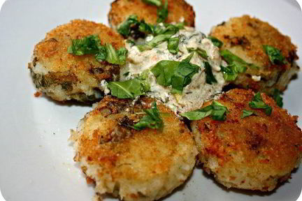 Картофельные котлеты с щавелем