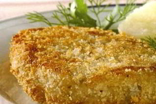 Котлеты из осетрины в панировке из грибного соуса