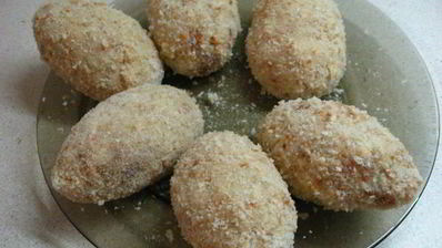 котлеты по-киевски с сыром и грибами