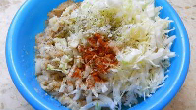 куриные котлеты с капустой и гречневыми хлопьями