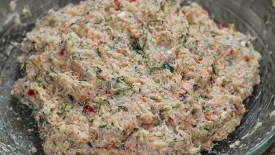 куриные котлеты с творогом и овощами