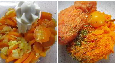 морковно-куриные котлетки на гриле