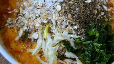 овсяные котлеты с овощами