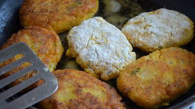 овсяные котлеты с овощами